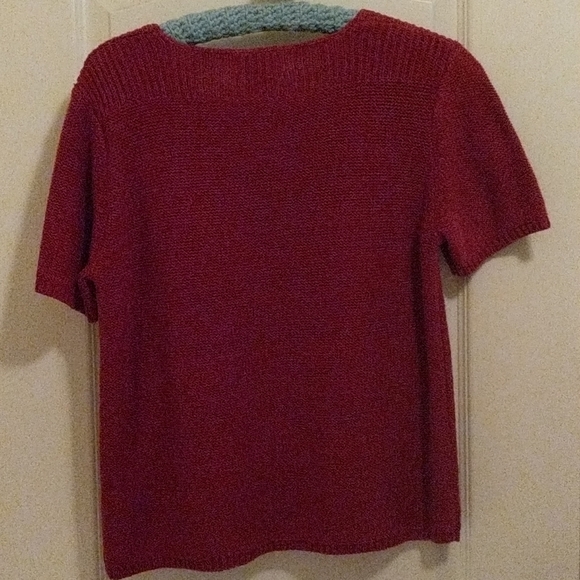 JM Collection med cotton short sleeve sweater - Picture 5 of 7
